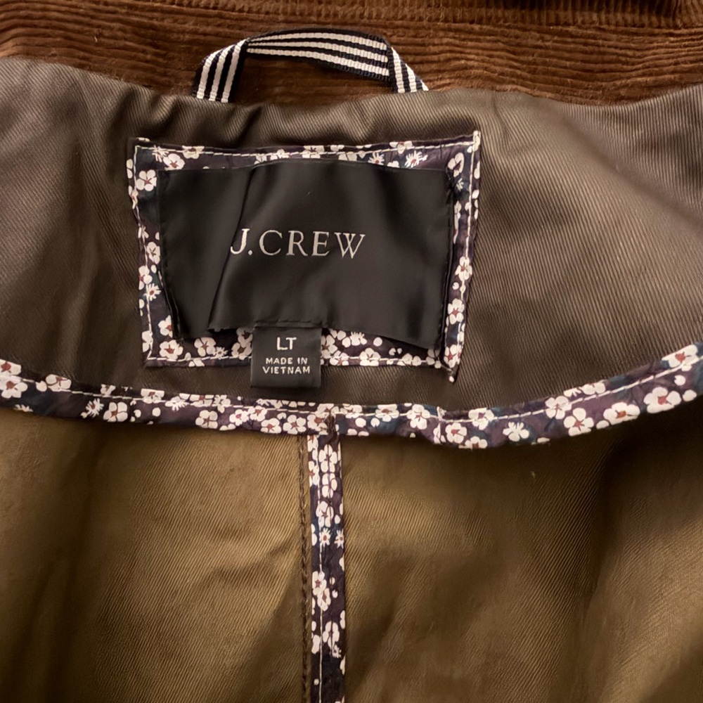 J. Crew Brown Barn Coat with Gold Buttons, Large Tall. Worn only a few times. - Picture 2 of 7